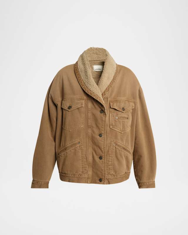 Pimia Faux-Fur Lined Denim Jacket